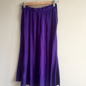 Vintage Royal Purple Silk Skirt